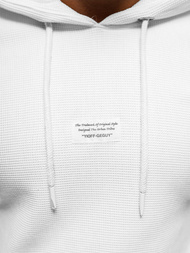 Bluza z kapturem męska biała OZONEE O/TB2216