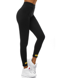Legginsy damskie czarno-żółte OZONEE O/82330