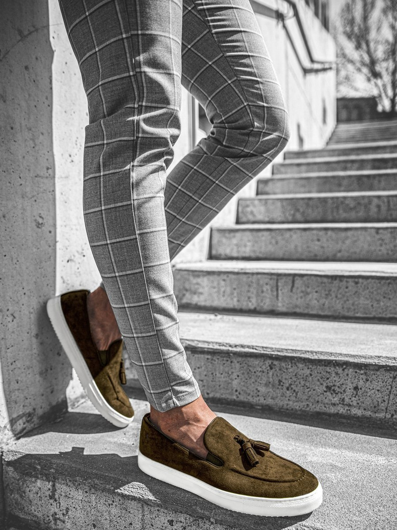 Buty męskie slip on khaki tam/475