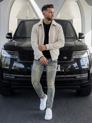 Spodnie jeansowe męskie slim fit niebieskie OZONEE O/EM8886Z