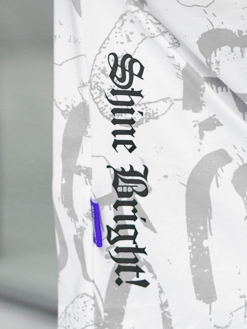 T-shirt męski loose fit biały OZONEE O/YN2/621Z