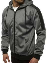 Bluza męska rozpinana grafitowa OZONEE JS/99005