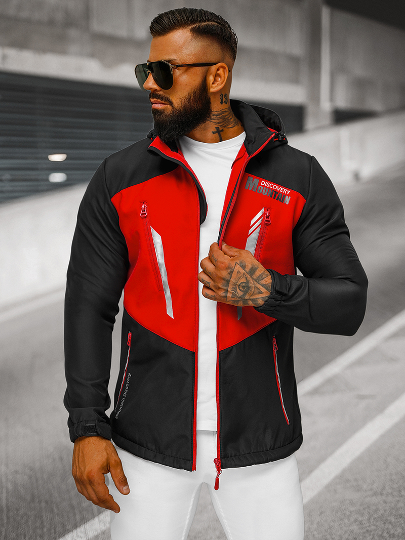 Куртка softshell чоловіча Чорно-Червона OZONEE JS/HH022/1C