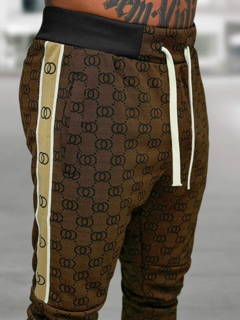 Спортивний костюм чоловічій Темно-Бежевi OZONEE O/FF5110AB