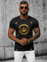 T-shirt męski czarny OZONEE O/T130/3Z