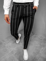 Spodnie męskie chino materiałowe czarne OZONEE DJ/5537