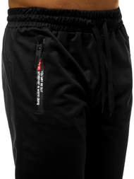 Spodnie dresowe męskie czarne js/xw005s