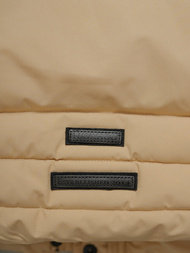 Kurtka zimowa damska długa pikowana beżowa OZONEE O/W377Z