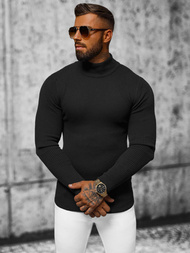 Sweter męski półgolf czarny OZONEE L/2263Z