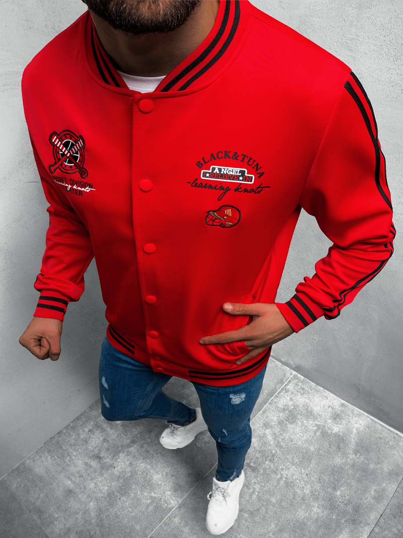 Bluza męska rozpinana czerwona OZONEE JS/B10157