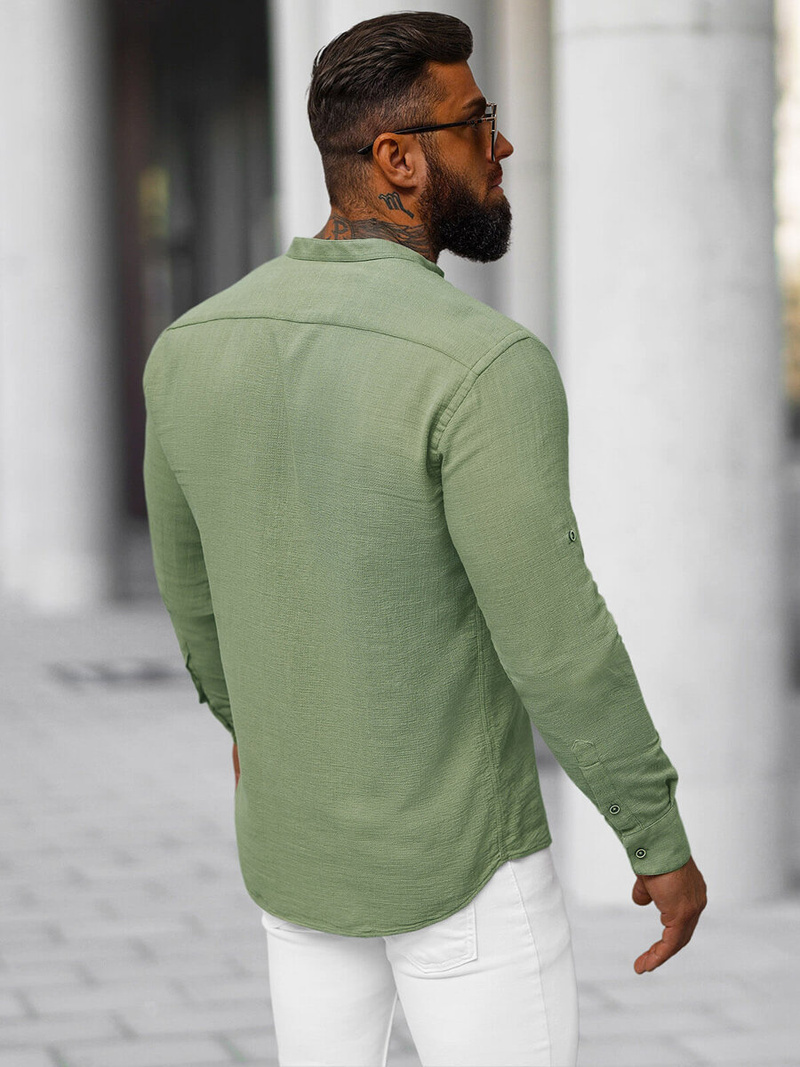 Koszula męska khaki OZONEE O/V114