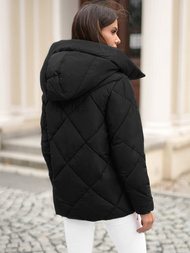 Kurtka zimowa damska pikowana czarna OZONEE JS/5M3175/392Z