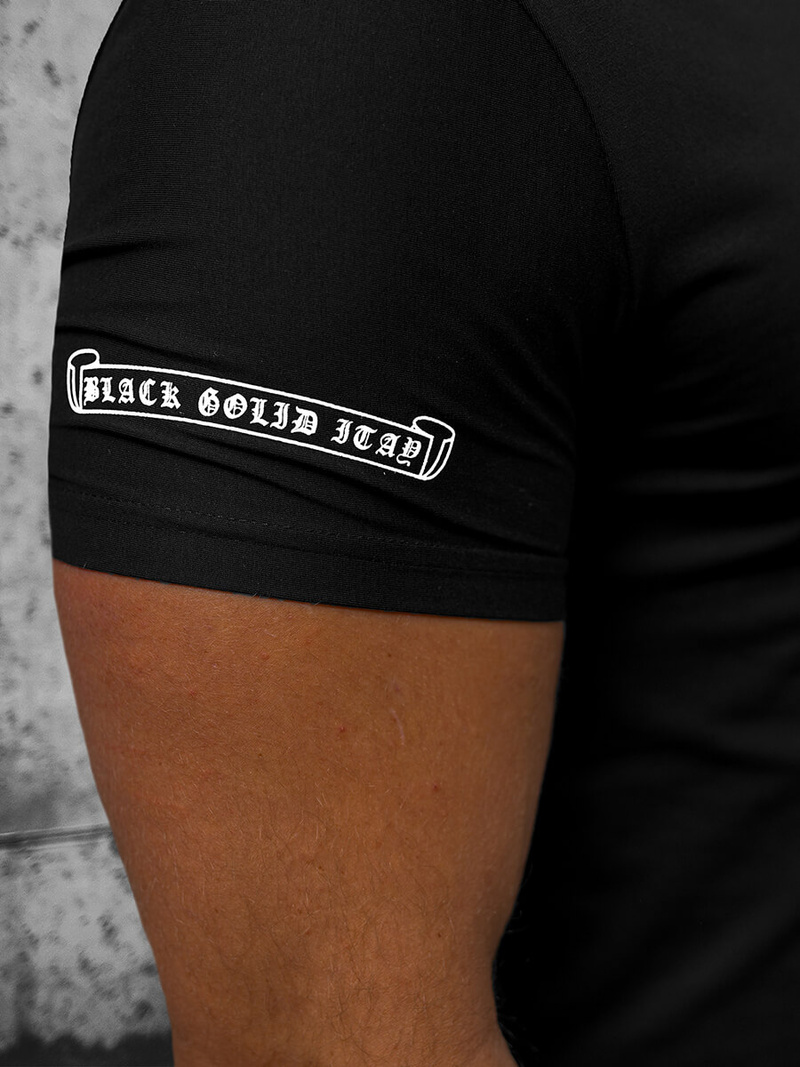 Футболка чоловіча Чорна OZONEE NB/MT3044