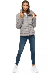 Kurtka przejściowa damska szara OZONEE JS/M23063/5