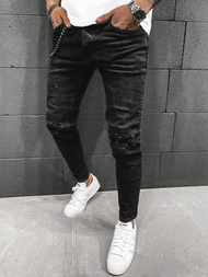 Spodnie jeansowe męskie czarne OZONEE O/B5948