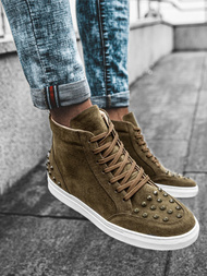 Sneakersy wysokie khaki OZONEE G/271