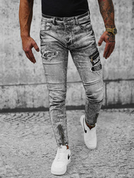 Spodnie jeansowe męskie czarne OZONEE NB/MP0162N