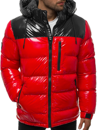 Kurtka zimowa męska pikowana czerwona OZONEE N/6462