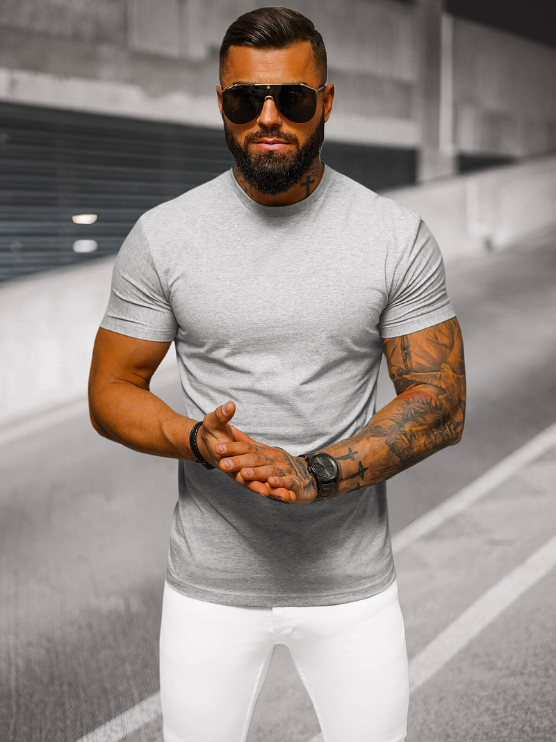 Футболка чоловіча ciрий OZONEE NB/MT3001Z