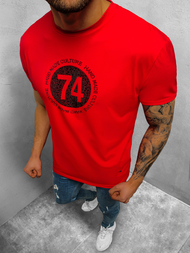 T-Shirt męski czerwony OZONEE NB/3003