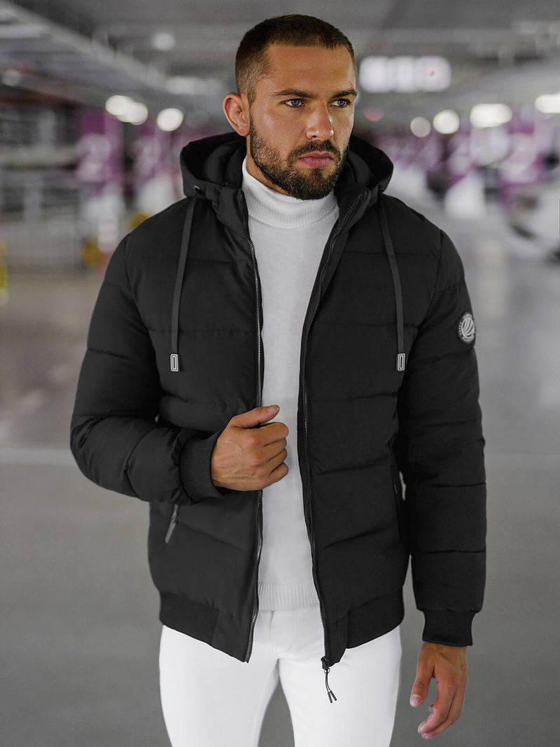 Kurtka zimowa męska czarna OZONEE JS/31M5023/392Z