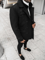 Płaszcz męski czarny OZONEE JS/79M3143Z