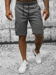 Spodenki dresowe męskie grafitowe OZONEE JS/8K1128/5