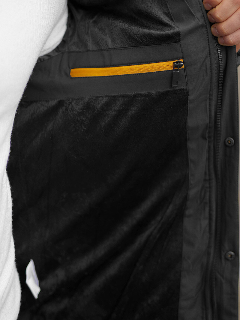 Kurtka zimowa męska czarna OZONEE JS/22M58/392