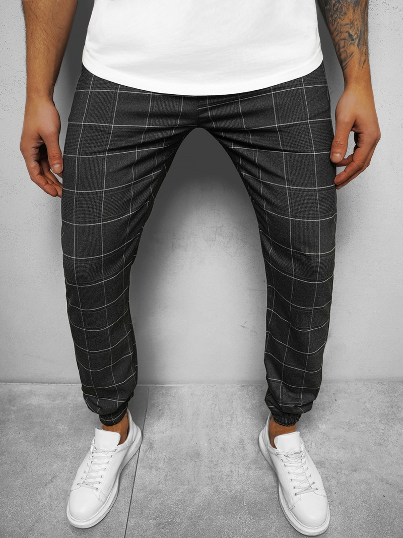 Чоловічі штани джоггери чинос Чорнi OZONEE DJ/2276/22