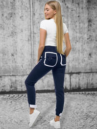 Spodnie damskie chino joggery granatowe OZONEE O/8051