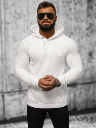 Bluza z kapturem męska ecru OZONEE O/TB2272
