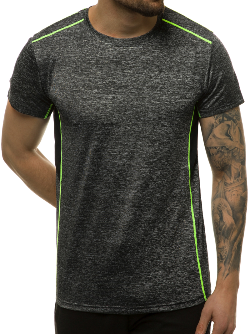 T-Shirt męski grafitowy OZONEE JS/KS2102