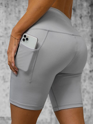 Legginsy krótkie damskie kolarki szare OZONEE O/YY9232A