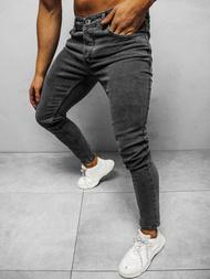 Spodnie jeansowe męskie grafitowe OZONEE E/1228SP