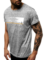 T-Shirt męski grafitowy OZONEE JS/KS2056
