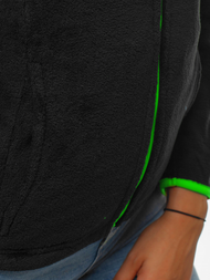 Bluza rozpinana damska czarno-zielona OZONEE JS/HH002/1/44