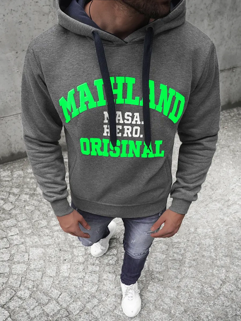 Bluza z kapturem męska grafitowa OZONEE JS/Y10051