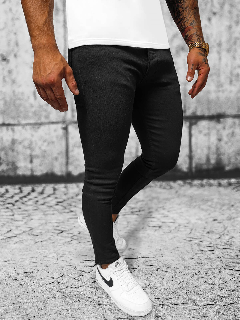 Spodnie jeansowe męskie czarne OZONEE E/5348/02