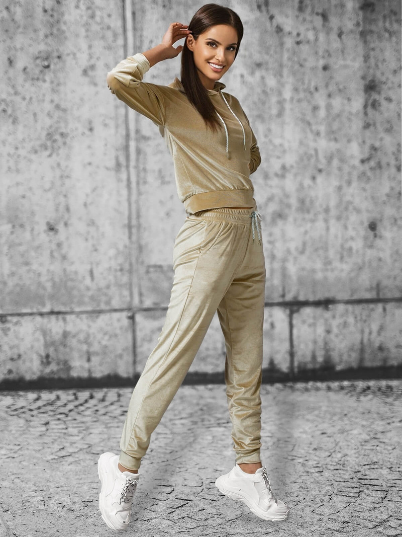 Жіночий спортивний костюм з двох частин Бежева OZONEE O/13121