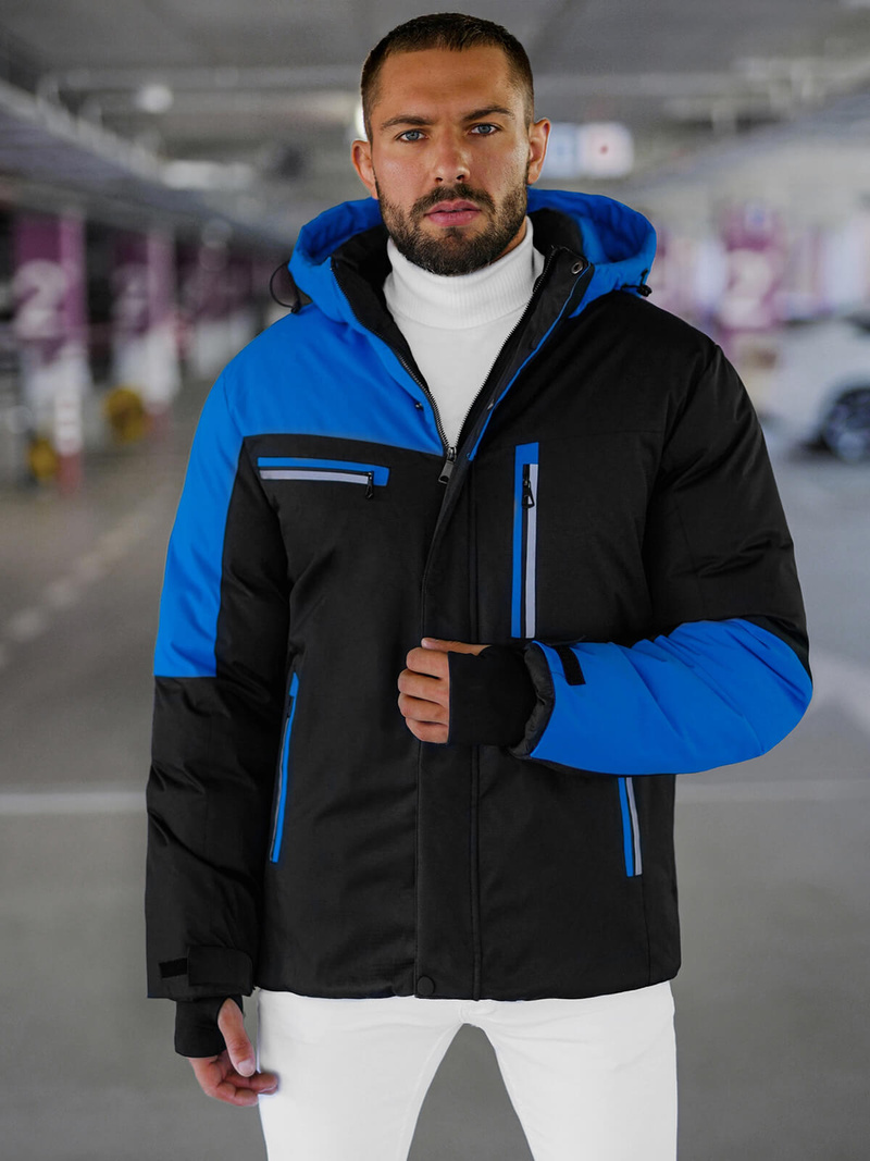 Kurtka zimowa męska niebieska OZONEE JS/91M9903/184