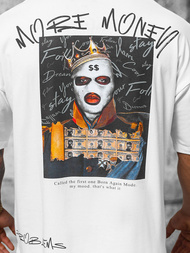 T-shirt męski oversize biały OZONEE O/3429