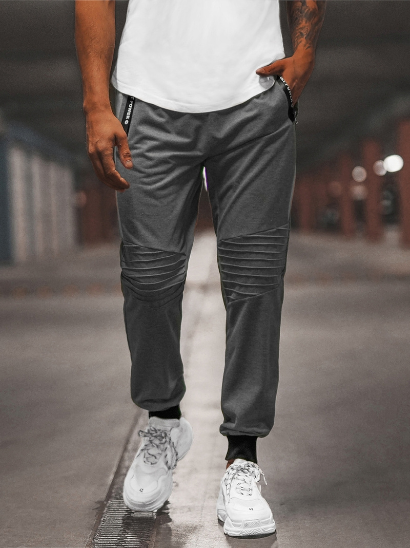 Spodnie dresowe męskie grafitowe OZONEE JS/68K10326Z