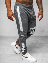 Spodnie dresowe męskie grafitowe OZONEE JS/8K209