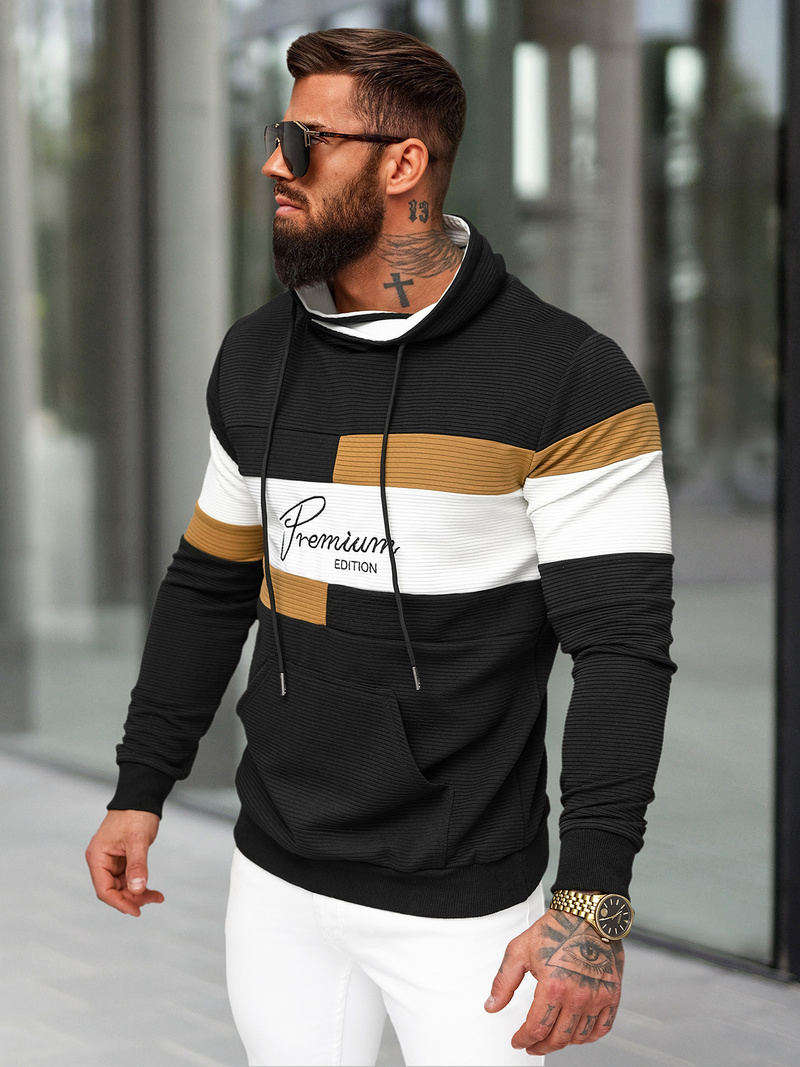 Bluza męska czarna OZONEE O/B7524Z