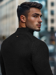 Sweter męski czarny OZONEE NB/MM6020/4Z