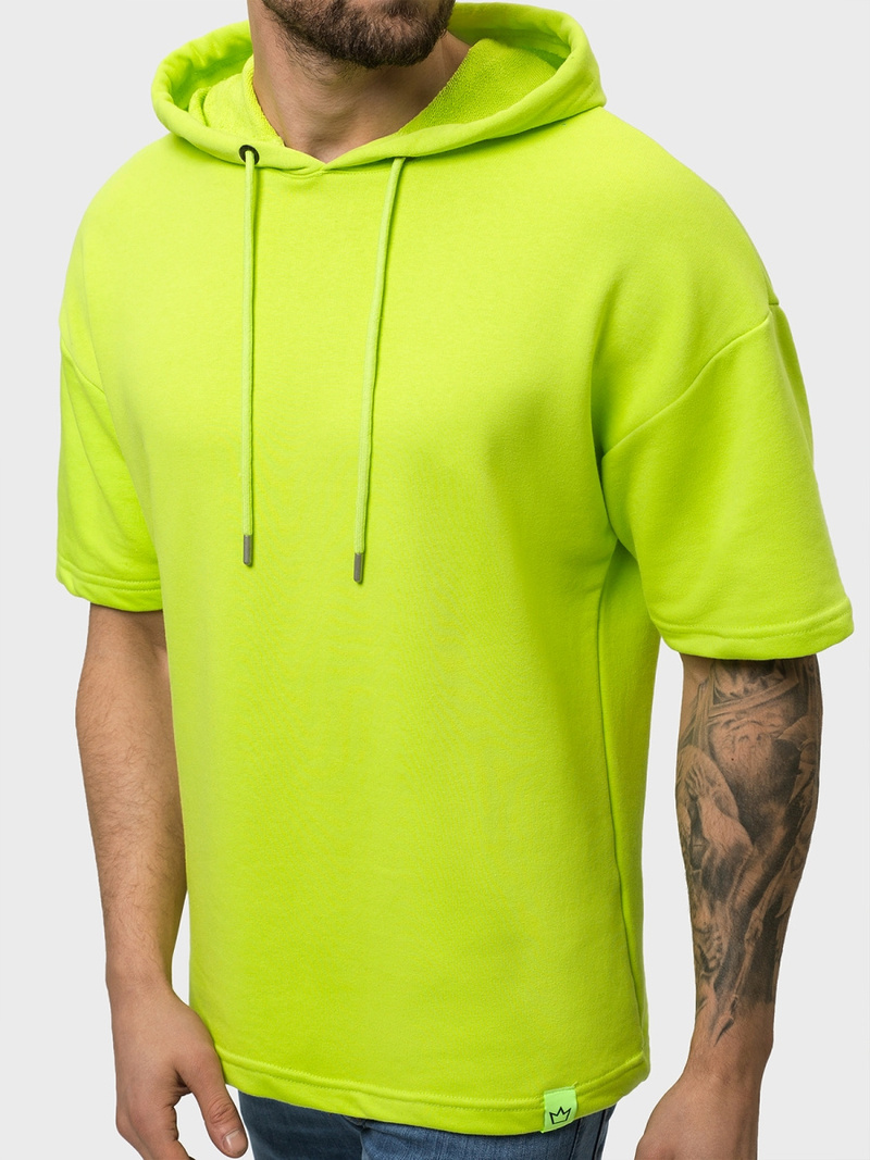 Bluza z kapturem męska seledynowa OZONEE B/20402009