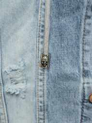 Kurtka męska jeansowa jasno-niebieska OZONEE NB/MJ505BC