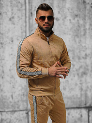 Komplet dresowy męski beżowy OZONEE O/3A163