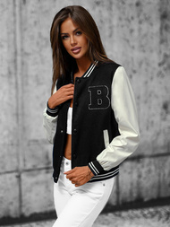 Kurtka damska bomberka czarna OZONEE JS/16M9067/392