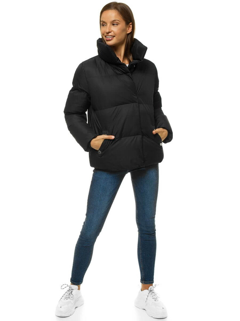 Kurtka zimowa damska czarna OZONEE JS/M23062/2